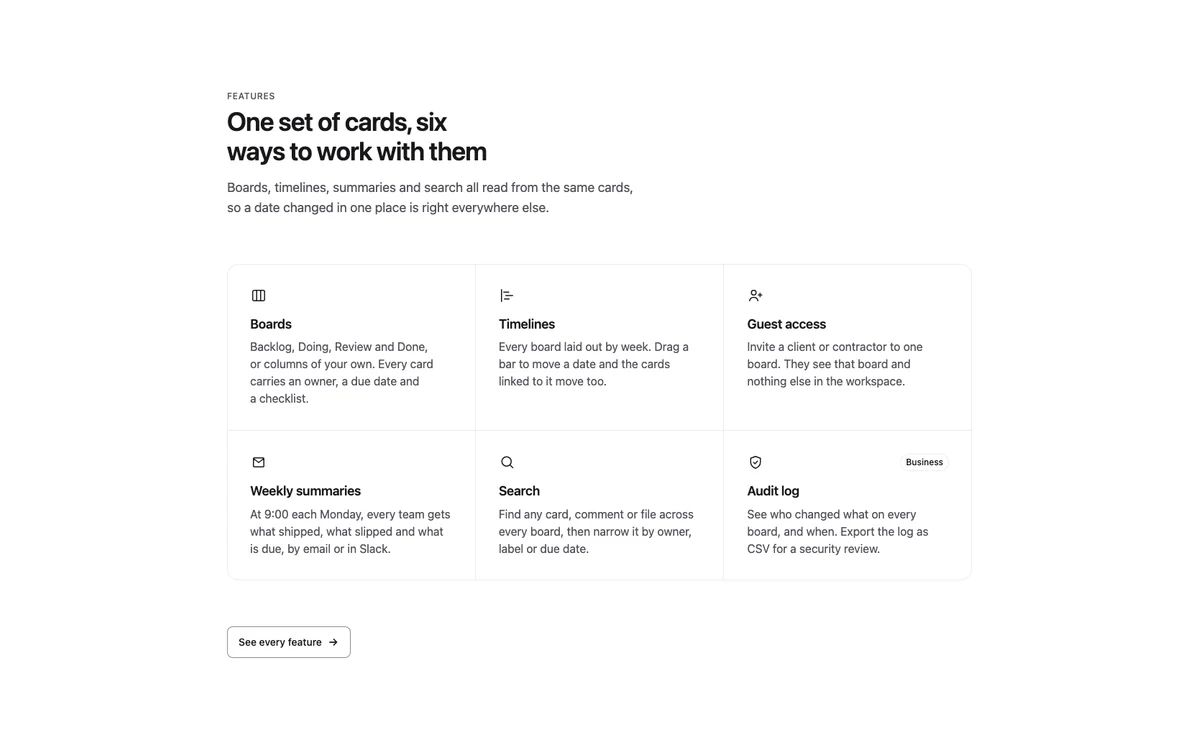 Feature grid preview