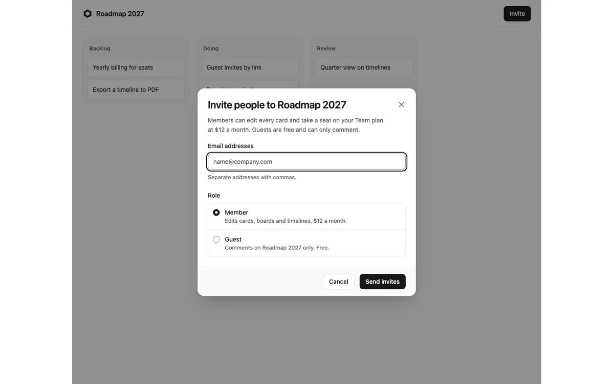 Modal dialog preview